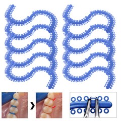 1-10 Bags Dent Orthodontic Separator Tie Blue Color Spacer S type for dentists