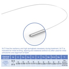 AZDENT Dental Orthodontic Niti Arch Wire Super Elastic Natural Nature Form Round