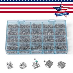 50 Sets AZDENT Dental Orthodontic MIM Monoblock Brackets Brace Roth.022 345 HOOK