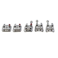 10Sets Dental Orthodontic Metal Brackets Braces Roth 022 345 Hooks Mini Twin