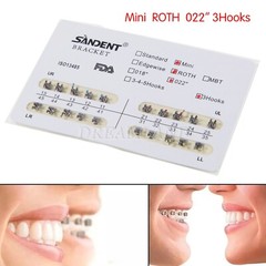 USA!!50 Packs Dental Orthodontic Bracket Braces Mini Roth 022 Slot 3hooks