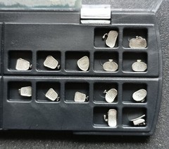 1 Set Dental Orthodontic Metal Lingual Brackets Brace Buccal Tubes 28pcs/set