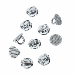 100pcs Dental Orthodontic Lingual Buttons Bondable Round Mesh Base Metal