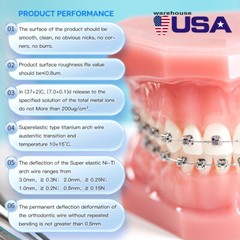 AZDENT Dental Orthodontic Self-ligating Brackets Braces /Niti Round Arch Wires