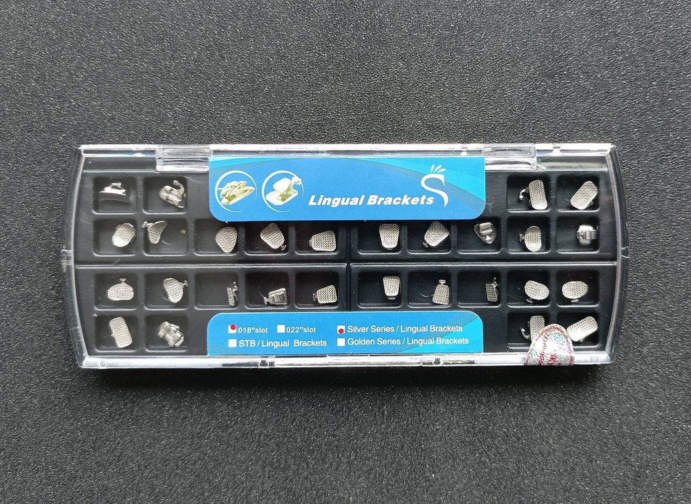 1 Set Dental Orthodontic Metal Lingual Brackets Brace Buccal Tubes 28pcs/set