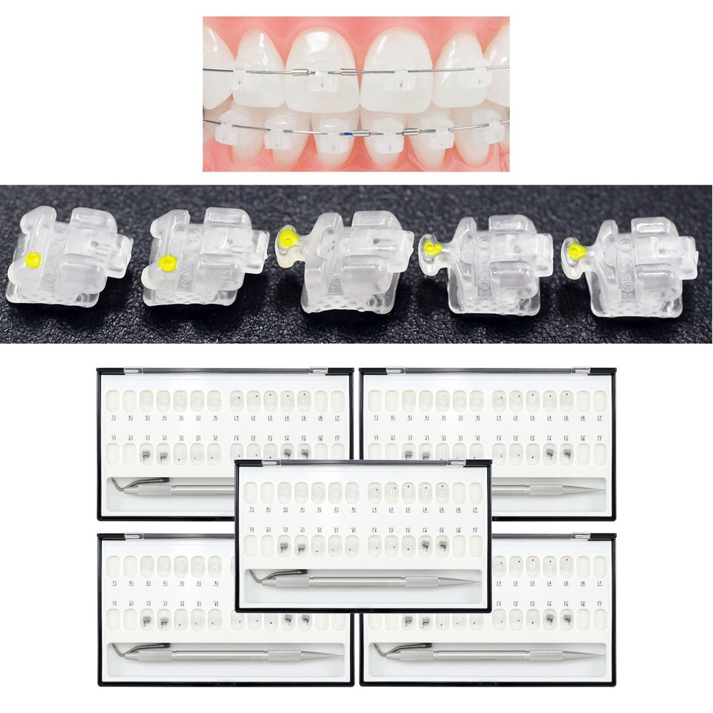 5 Kits Dental Damon Clear Brackets Orthodontic Self-ligating Ceramic MBT 022 345