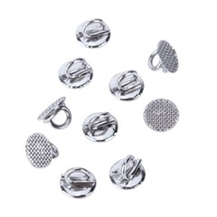 10 Pcs Dental Orthodontics Lingual Button Direct Bondable Eyelet Round Base Ss.