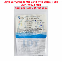 Xihu Bar Orthodontic Band Buccal Tube 0.022 MBT 4pcs Molar 22# Direct Wire