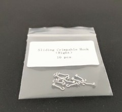 100 Pieces Dental Sliding Crimpable Hook Open Surgical Long Curved Left Right