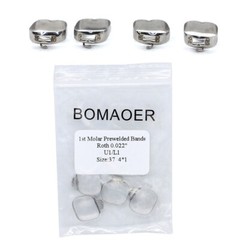 Dental Orthodontic 37# Roth 0.022″ Buccal Tube Bands for first molar 5-100packs