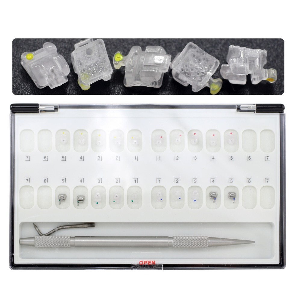 Orthodontic Self Ligating Brackets Ceramic Braces Damon Clear Style Roth MBT 022