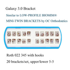 Dental Orthodontic Metal Brackets Low Profile Mini Twin Braces Roth MBT 022 345H