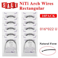 100pc Dental Ortho Niti Natural Form Super Elastic Rectangular Arch Wires 16x22U