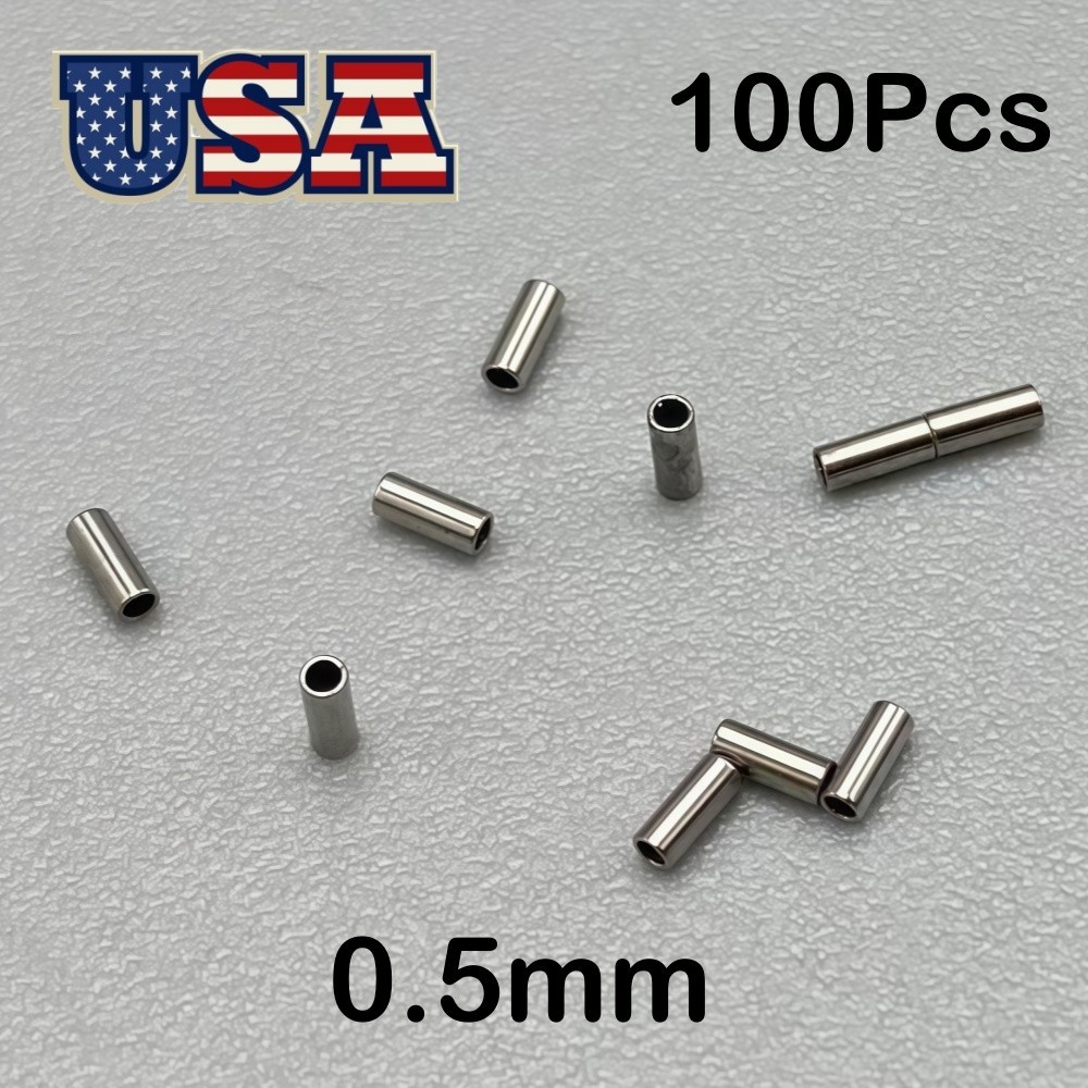 100*Dental Orthodontic Crimpable Mini Stop Crimpable Hook tube Stopper 0.5/0.8mm