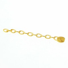 6pcs Dental Ortho Traction Chain Round Button with Chain Gold Plated Easyinsmile