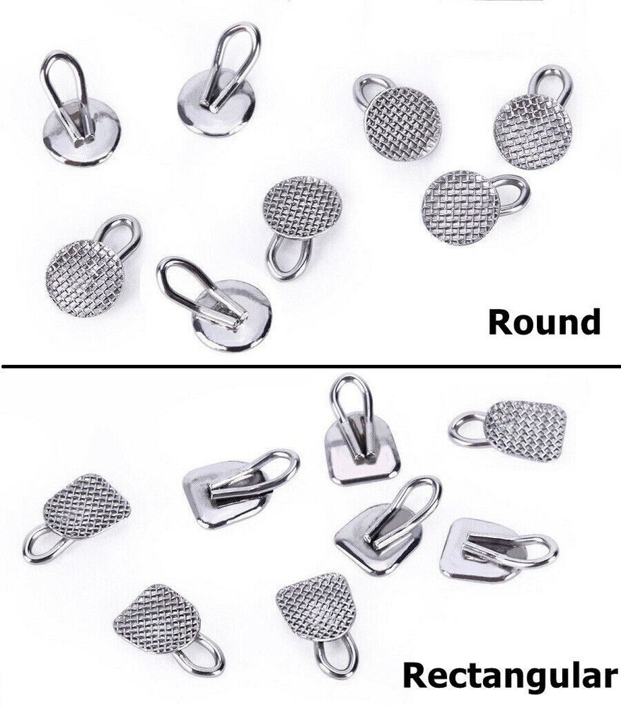 20 Pcs Dental Orthodontic Traction Hook Caplin Hook Diameter Rectangular &Round