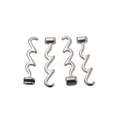 Dental Orthodontic Crimpable Hooks Sliding/Spiral Cross/Double Tube Stops 10Pcs
