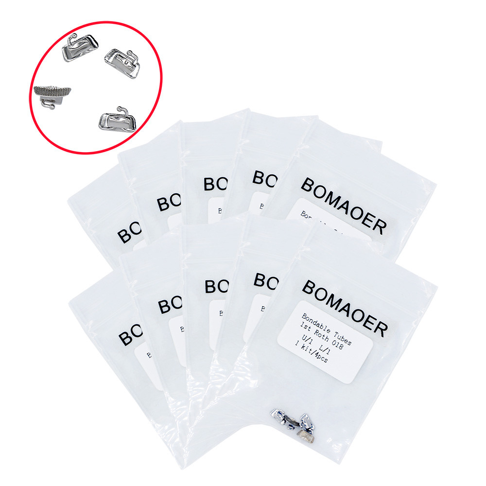 10×Dental Orthodontic Bondable Buccal Tube Non-Convertible 1St Molar Roth 018