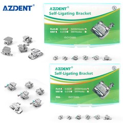 Dental Orthodontic Self- ligating Brackets Mini MBT Roth .022 Hooks 345/3 AZDENT