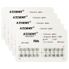 AZDENT Dental Orthodontic Brackets Braces Metal Brackets Mini Roth.018 Hooks 3