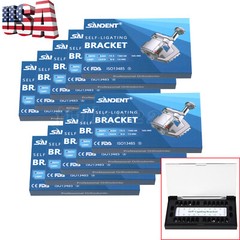 SANDENT Dental Self-Ligating Brackets Orthodontic Braces Roth.022 Hook345 FDA