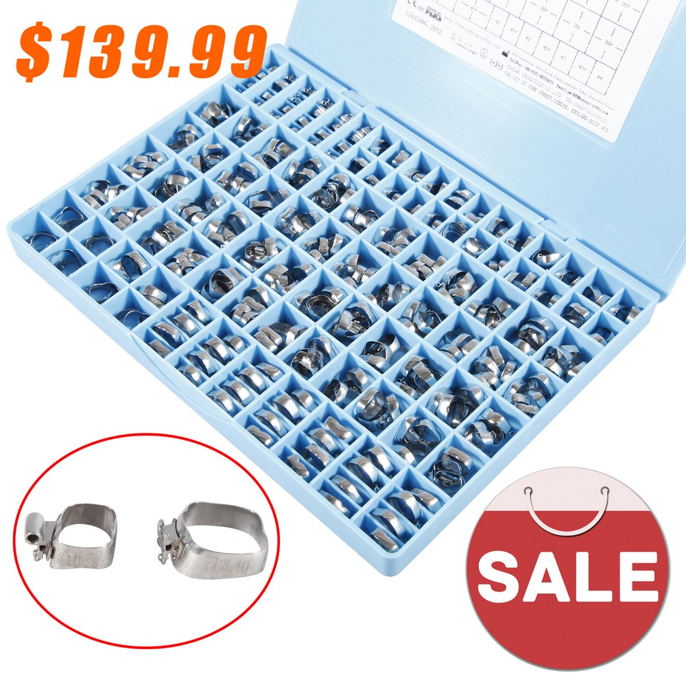 85 sets Orthodontic 1st Molar Bands Convertible Roth/MBT Double/Single Tubes