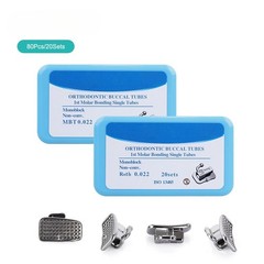 Dental Orthodontic Buccal Tubes 1st Molar Roth / MBT 022 Single Bondable 80Pcs