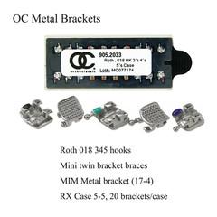 Dental Orthodontic Metal Brackets Mini MBT MIM Braces 018 022 345 Hooks