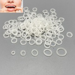 100Pcs Rubber Bands Dental Orthodontic Elastics Latex Braces 2.5/3.5/4.5/6.5OZ A