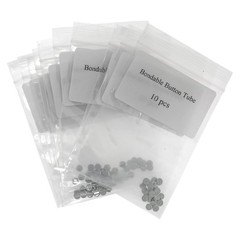 10Pcs Dental Orthodontic Lingual Buttons Metal Bondable Button Tubes Round Base