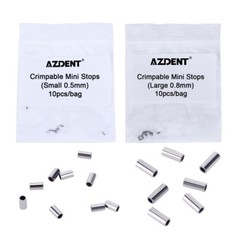 10pcs/pack AZDENT Orthodontic Crimpable Hooks crimpable Mini Stops 0.5mm/0.8mm
