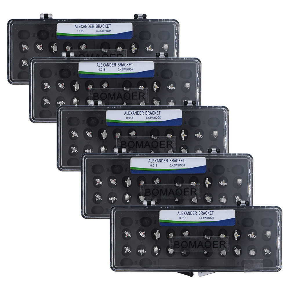 5XDental orthodontic Alexander bracket brace 018 345 with hooks FDA CE certified