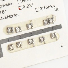 Dental Orthodontic Bracket Brace MIM Monoblock Ultrathin Edgewise 022 345 Hook