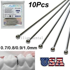 Dental Ortho Interdental Ball Hooks Retainer Oblique Clasps Bars 0.7/0.8/0.9/1.0