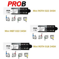 PROB Dental Orthodontic Metal Brackets Brace MIM MBT/ROTH 022/018 345H Monoblock