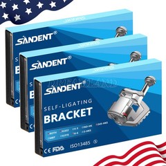 2 packs Dental Orthodontic Self-ligating Brackets Metal Brace Roth 022 345 Hooks