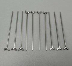10Pcs Dental Ball Retainer J Clasp Oblique Clasps Bars Y-Type Scheu Style 0.7/8