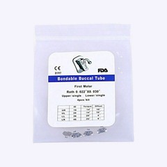 10Packs Dental Ortho Molar Bonding Single 1st/2nd Buccal Tubes MBT/Roth/Edgewise
