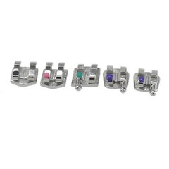 10 Sets Dental Orthodontic Metal Brackets Braces Mini Roth 022 345 Hooks MIM 5-5