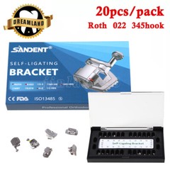 20Pcs Dental Orthodontic Self Ligating Bracket Braces 022 W Hooks Mini Brackets