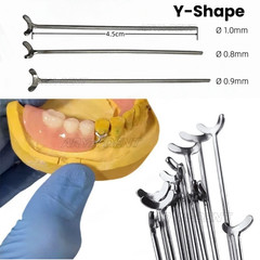 10pcs Dental Ball Retainer J Clasp Wire Oblique Clasps Bars Y-Type Scheu Style