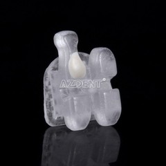 AZDENT Dental Orthodontic Clear Ceramic Brackets Braces 5*5 Roth 022 Hooks 345
