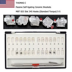 Dental Orthodontic Self Ligating Brackets Ceramic Braces DAMON Ormco Roth MBT