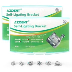 24Pcs AZDENT Dental Ortho Self-Ligating Bracket Braces MINI MBT 0.022 Hooks 345