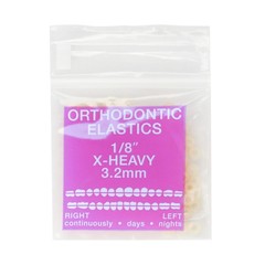 100Pcs/Pack Dental Orthodontic Latex Elastic Bands Extra Heavy 1/8″ 3/16″ 1/4″