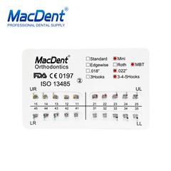 MacDent Dental Orthodontic Metal Brackets Braces Mini Standard Roth MBT 022/018