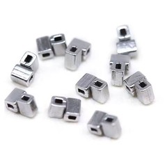 Dental Orthodontic Accessory Crimpable Hook Double Tube/ Cross Type 10pcs/bag