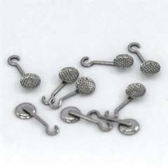 10Pcs/Pack Dental Ortho Lingual Buttons with Hook Bondable Round Mesh