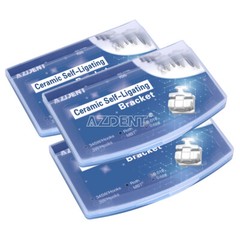 AZDENT Dental Self-Ligating Ceramic Bracket Braces Tool MBT Roth 0.022 Hooks 345