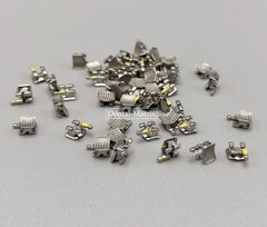 50 Dental Orthodontic Bracket Metal Braces Mini Roth 022 Slot Hooks 345 In Bulk
